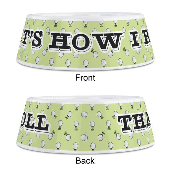 Golf Plastic Pet Bowls - Medium - APPROVAL