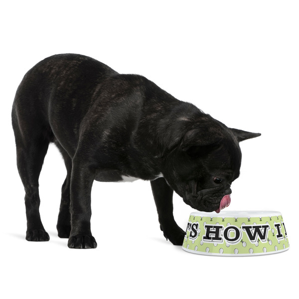 Golf Plastic Pet Bowls - Medium - LIFESTYLE