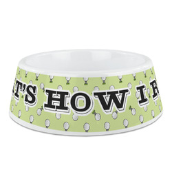 Golf Plastic Dog Bowl (Personalized)