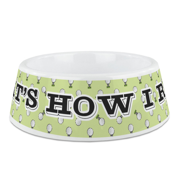 Custom Golf Plastic Dog Bowl - Medium (Personalized)