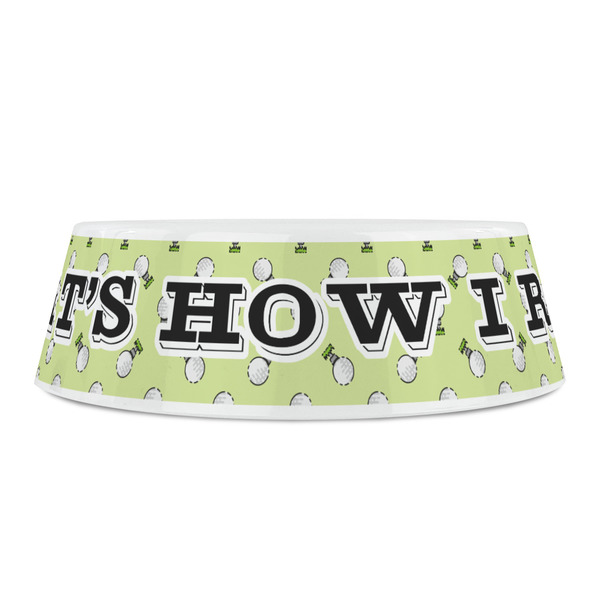 Golf Plastic Pet Bowls - Small - FRONT