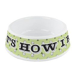 Golf Plastic Dog Bowl - Small (Personalized)