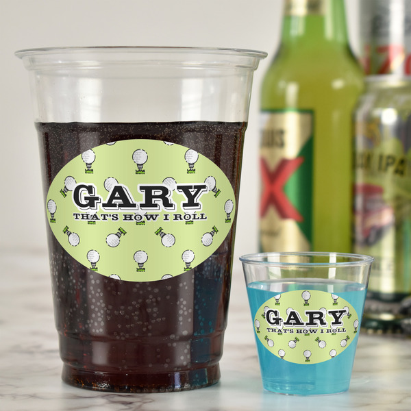 Golf Plastic Shot Glasses - In Context