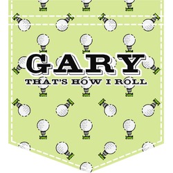 Golf Iron On Faux Pocket (Personalized)
