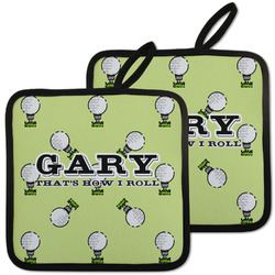 Golf Pot Holders - Set of 2 w/ Name or Text