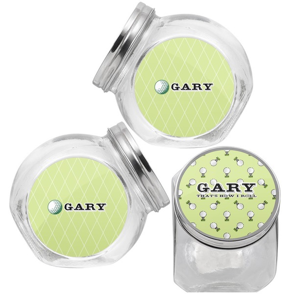 Golf Puppy Treat Jar - Top Left Right