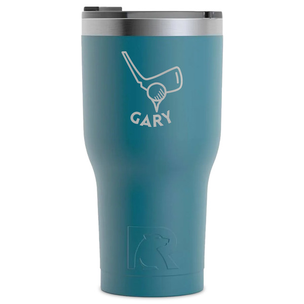 Custom Golf RTIC Tumbler - Dark Teal - Laser Engraved - Single-Sided (Personalized)