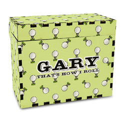 Golf Wood Recipe Box - Full Color Print (Personalized)