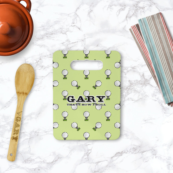 Golf Rectangle Trivet with Handle - LIFESTYLE