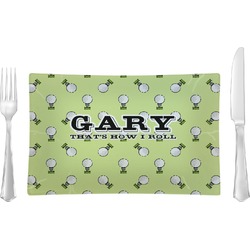 Golf Rectangular Glass Lunch / Dinner Plate - Single or Set (Personalized)