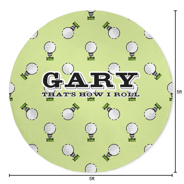Golf Round Area Rug - Size