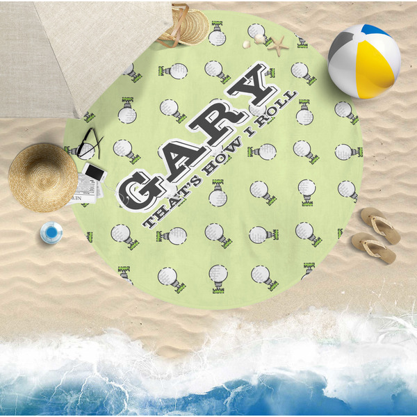 Golf Round Beach Towel Lifestyle