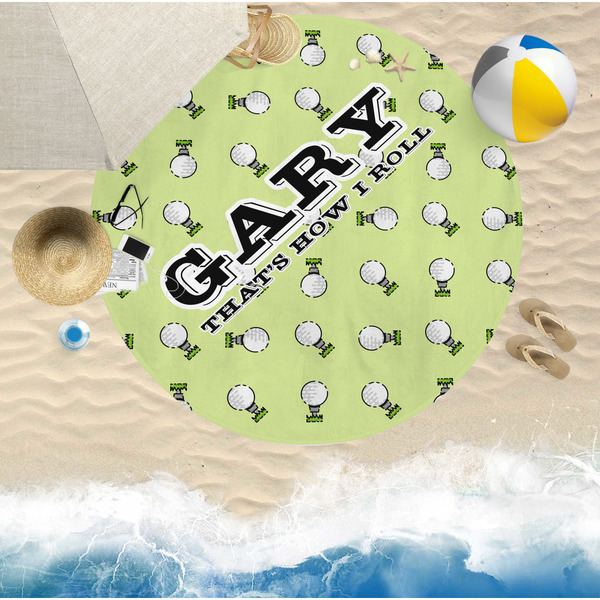 Golf Round Beach Towel Lifestyle