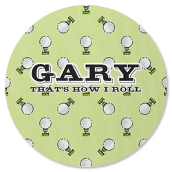 Golf Round Rubber Backed Coaster (Personalized)