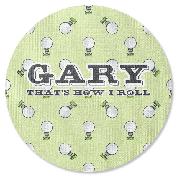 Custom Golf Round Rubber Backed Coaster (Personalized)