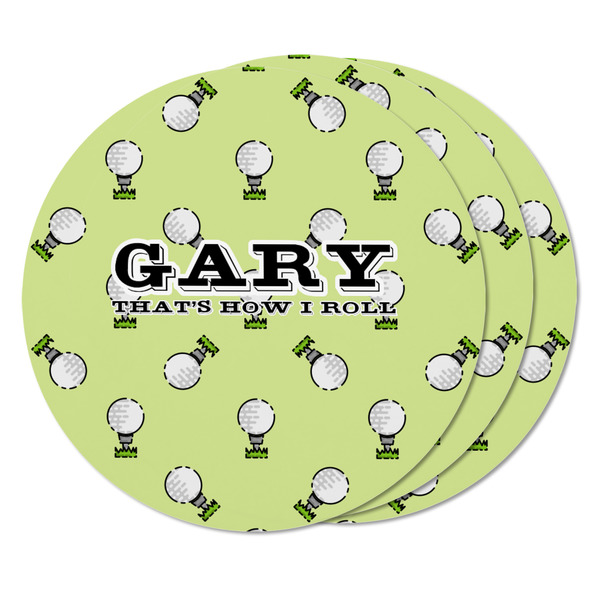 Golf Round Fridge Magnet - THREE
