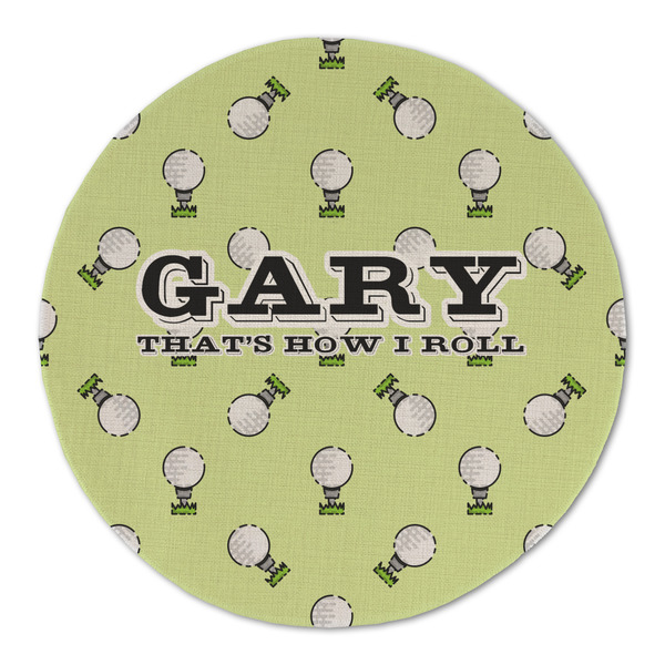 Golf Round Linen Placemats - FRONT (Double Sided)