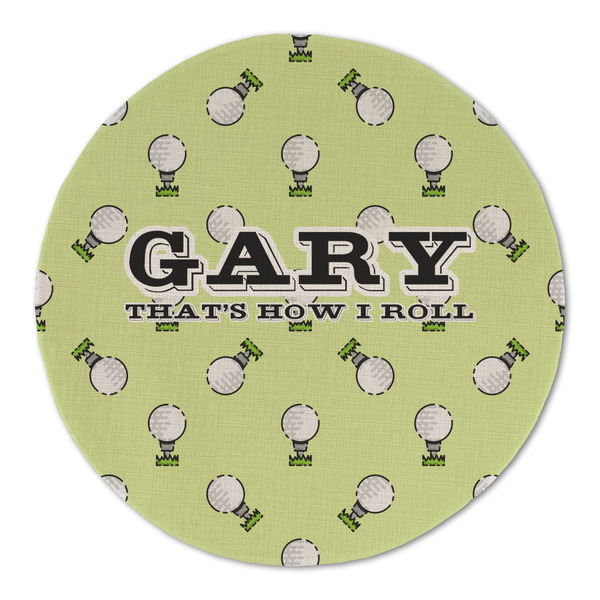 Custom Golf Round Linen Placemat - Single Sided (Personalized)