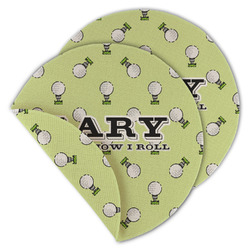 Golf Round Linen Placemat - Double Sided (Personalized)