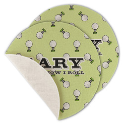 Golf Round Linen Placemat - Single Sided - Set of 4 (Personalized)