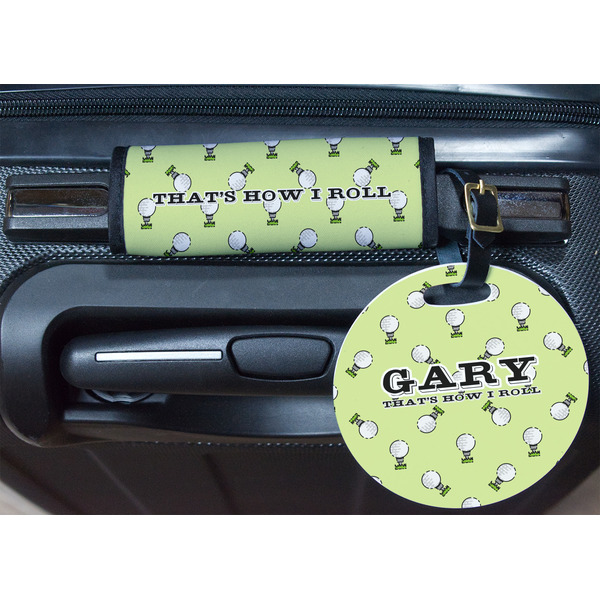Golf Round Luggage Tag & Handle Wrap - In Context