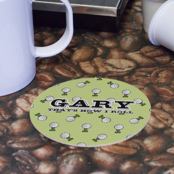 Golf Round Paper Coaster - Front