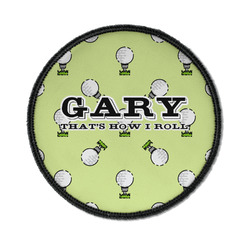Golf Iron On Round Patch w/ Name or Text