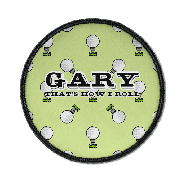 Custom Golf Iron On Round Patch w/ Name or Text