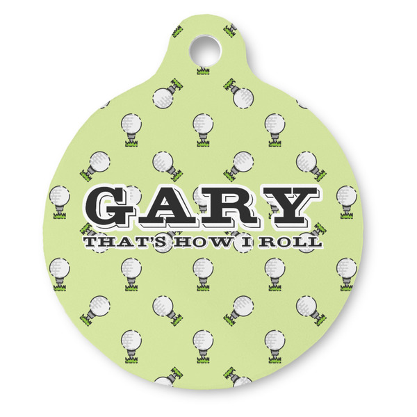 Custom Golf Round Pet ID Tag - Large (Personalized)