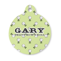 Golf Round Pet ID Tag - Small (Personalized)