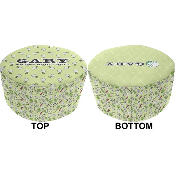 Golf Round Pouf Ottoman (Top and Bottom)