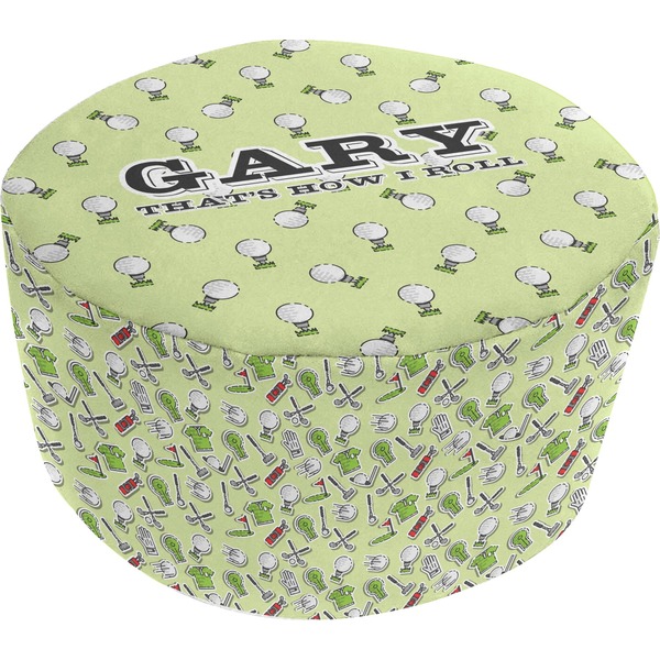 Custom Golf Round Pouf Ottoman (Personalized)