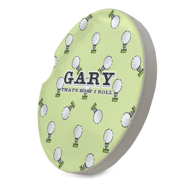 Golf Sandstone Car Coaster - STANDING ANGLE