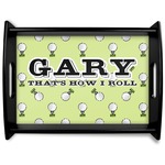Golf Black Wooden Tray - Large (Personalized)