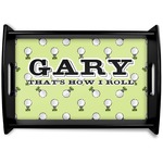 Golf Black Wooden Tray - Small (Personalized)