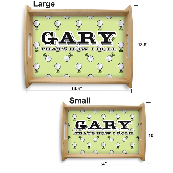 Golf Serving Tray Wood Sizes