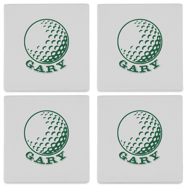 Golf Set of 4 Sandstone Coasters - See All 4 View