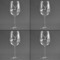 Golf Set of Four Personalized Wineglasses (Approval)