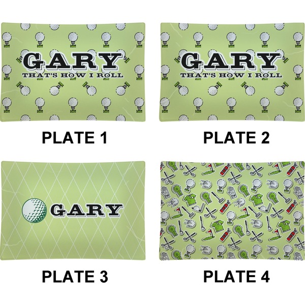 Golf Set of Rectangular Appetizer / Dessert Plates (Approval)