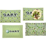 Golf Set of 4 Glass Rectangular Lunch / Dinner Plate (Personalized)