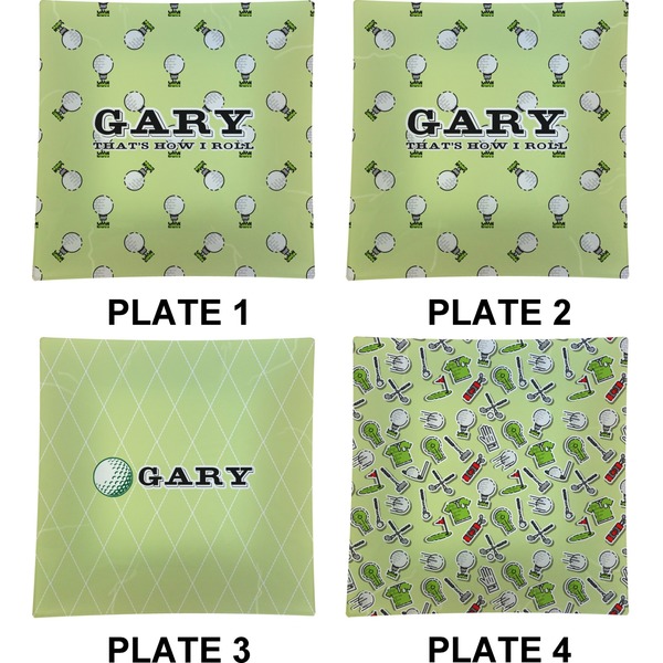 Golf Set of Square Dinner Plates (Approval)