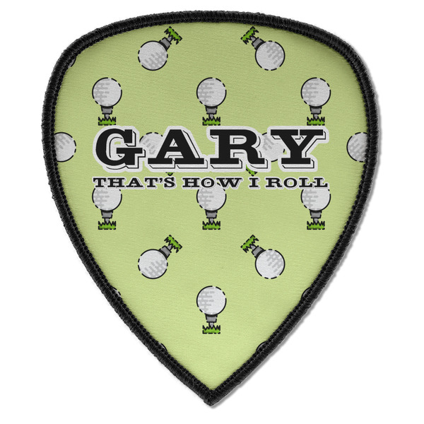 Custom Golf Iron on Shield Patch A w/ Name or Text