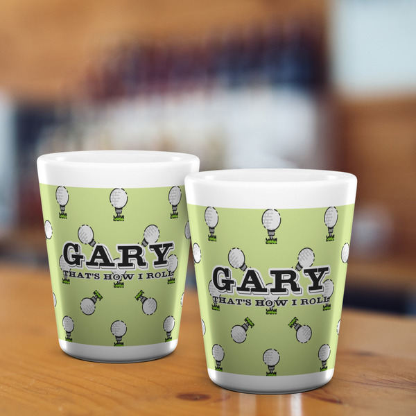 Golf Shot Glass - White - LIFESTYLE