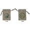 Golf Small Burlap Gift Bag - Front and Back