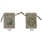Golf Small Burlap Gift Bag - Front & Back (Personalized)