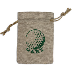 Golf Small Burlap Gift Bag - Front (Personalized)