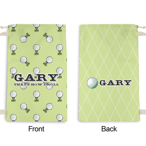 Golf Small Laundry Bag - Front & Back View