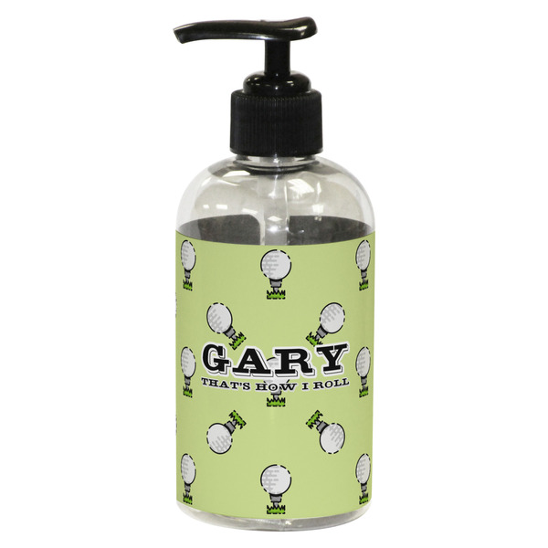 Custom Golf Plastic Soap / Lotion Dispenser (8 oz - Small - Black) (Personalized)