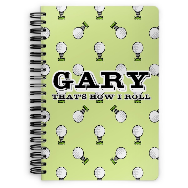 Custom Golf Spiral Notebook (Personalized)