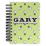 Golf Spiral Notebook - 5x7 w/ Name or Text